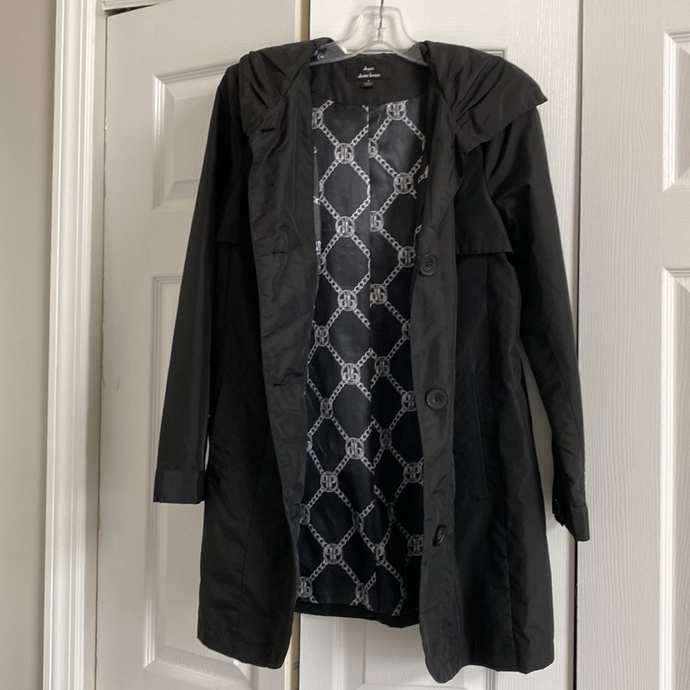 Dennis Basso Black Raincoat